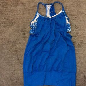 Blue floral Lulu Lemon Workout top